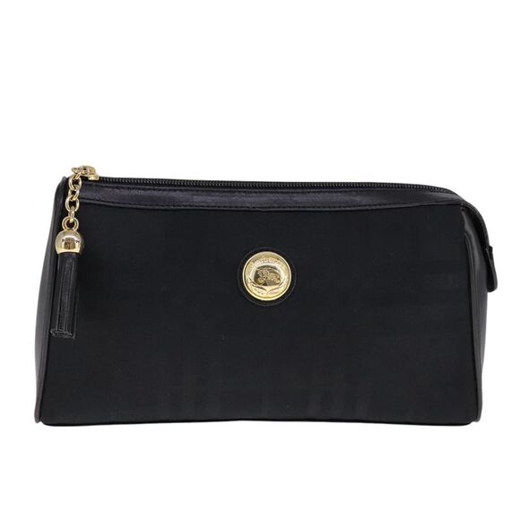 Burberry Black Canvas Clutch Bag (Pre-Owned) - Picture 1 of 16